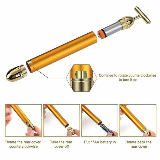24K GlowBar™ – Electric Facial Lifting Wand