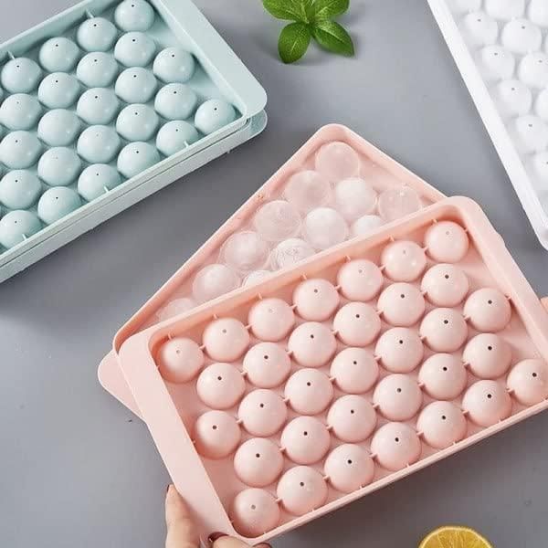 Plastic Reusable Flexible Round Ice Cube Trays